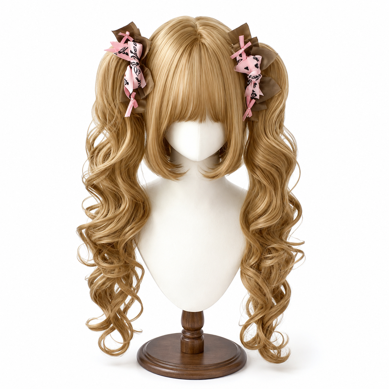Baroque Sweetheart Twin-Tail Lolita Wig - Honey Blonde Mannequin Product View 01 Baroque Sweetheart Twin-Tail Lolita Wig in Honey Blonde, mannequin product view 01