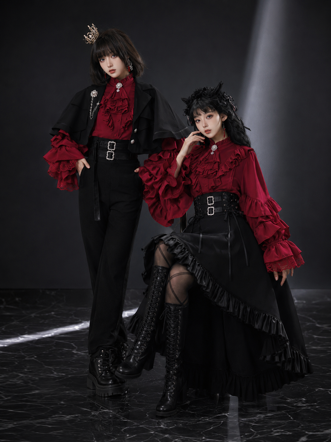 Day and Night Song Ouji Two-Set Outfit - styled model view 04 Day and Night Song Ouji Two-Set Outfit, styled model view 04